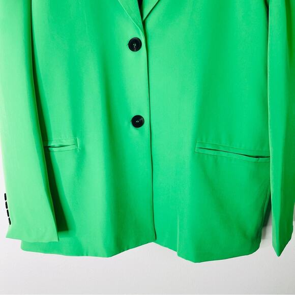 NWT Extro & Vert green boyfriend button preppy office blazer large/XL - Picture 3 of 9